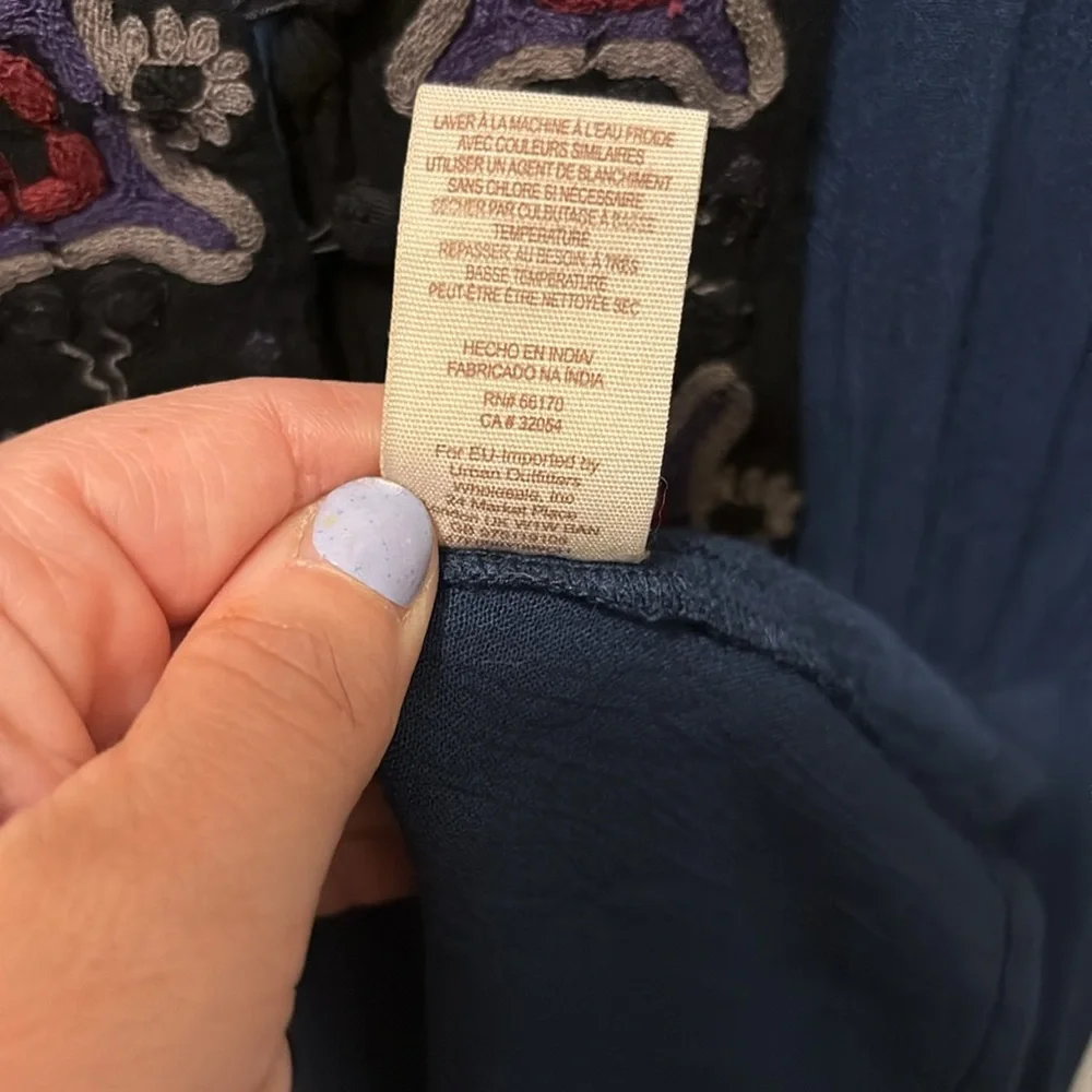 Free People‎ embroidery gauze style maxi dress sz 2